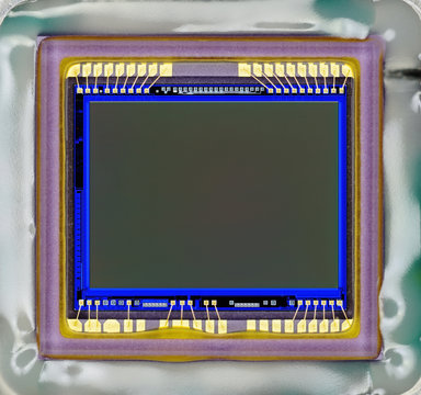 Close-up of digital camera sensor