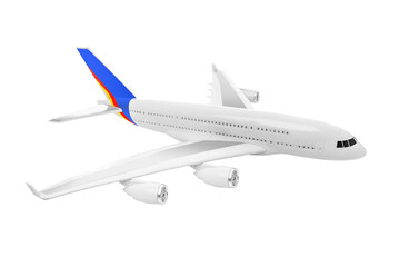 Airplane isolated on white background.