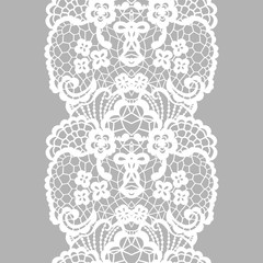 Lacy vintage trim.