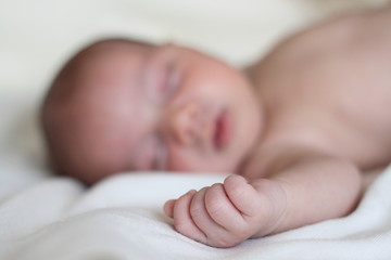 hand of a newborn sleeping