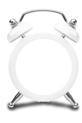 desk clock in classic form on a isolated white background