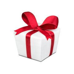 Geschenk rot weiß mit Schleife