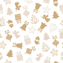 Christmas seamless pattern with christmas elements