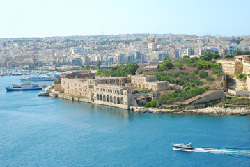 Obraz premium Valletta harbor view, the capital of Malta