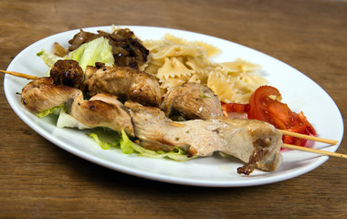 Chicken fillet on a stick