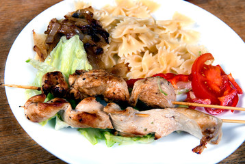 Chicken fillet on a stick