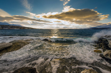 Coast of the Norwegian Sea.Tromso