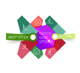 Abstract infographic geometric templates