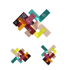 Abstract paper geometric infographic templates