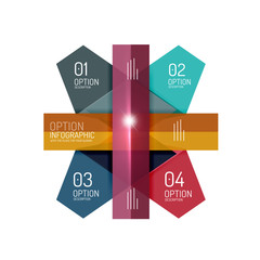 Abstract background, geometric infographic option templates