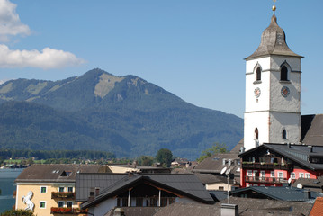 St. Sankt Wolfgang im Salzkammergut Oberösterreich Wolfgangsee Traunviertel Luftkurort Weißen...