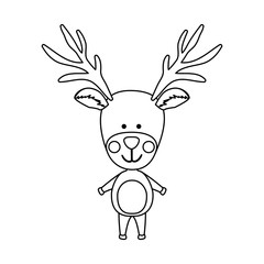 reindeer christmas icon image vector illustration design 