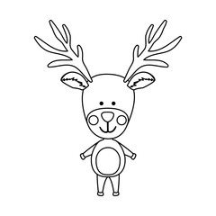 reindeer christmas icon image vector illustration design 