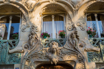 Detail Art Nouveau Building Paris