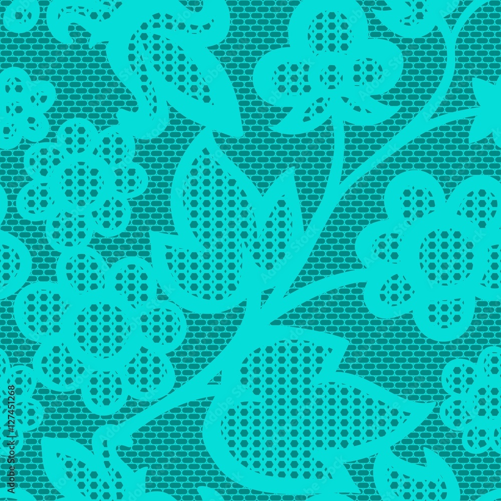 Wall mural Vintage floral seamless pattern.