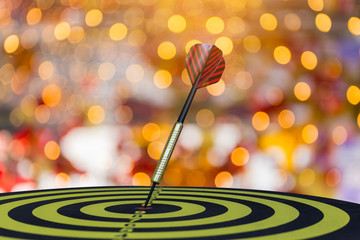 Target dart with arrow background ,metaphor to target marketing or target arrow concept.