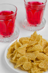 Crispy Snack with Drink for Relaxing Time.
