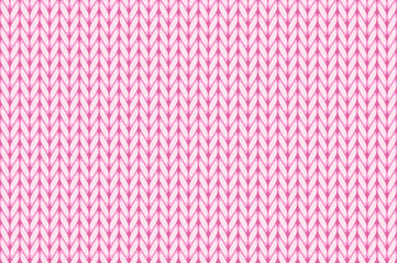 Knit woven yarn fabric seamless pattern. Pink wool seamless background. vector grpahic illustration tecture. Winter clothes.	