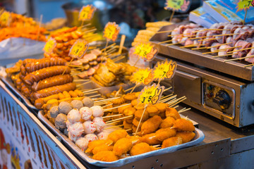 Hong Kong street food at food street