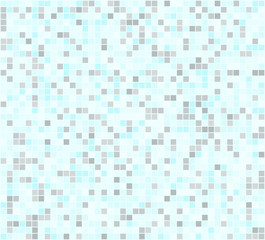 Geometric seamless pattern. Mosaic modern background. Illustration. Vector. Squares. Blue, grey