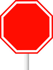 Blank Stop Sign - Vector