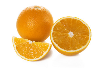 fresh orange fruit  isolated on white background with clipping Path