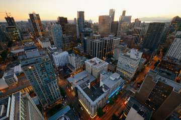 Naklejka premium Vancouver rooftop view