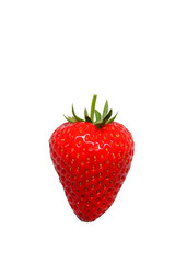Red perfect strawberry isolated on white background