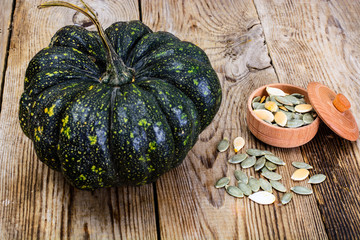 Healthy Food - pumpkin seeds and 