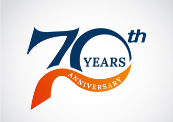 Template logo 70th anniversary years logo.-vector illustration