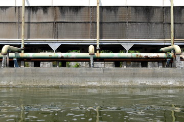 Water pipe for cooling of machine.