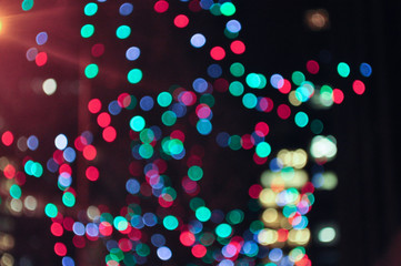 green and red bokeh 