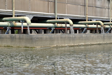 Water pipe for cooling of machine.