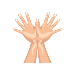 open hand icon image vector illustration design 