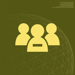 Add new user account flat icon for apps