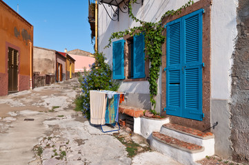 Fototapeta na wymiar Village house on the Sardinia Island