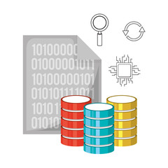 big data related icons image vector illustration design 