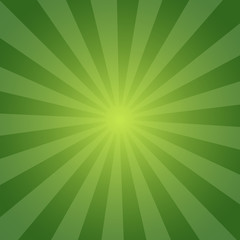 Green rays retro background with halftones stylish