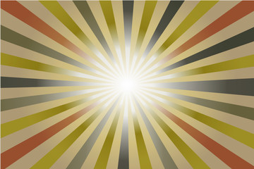 Retro swirl sunburst background.- vector illustration