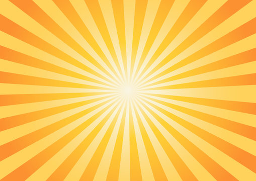 orange-yellow color burst background. -Vector illustration