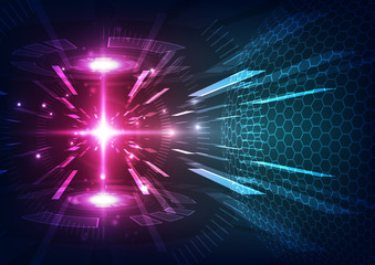 Obraz premium Abstract future technology concept background, vector illustration
