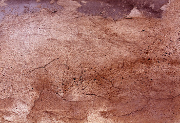 Grungy red color cement wall surface