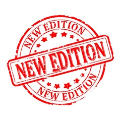Scratched round red stamped - New Edition - vector eps