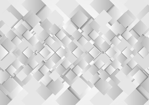 Hi-tech geometric grey squares vector design © saicle
