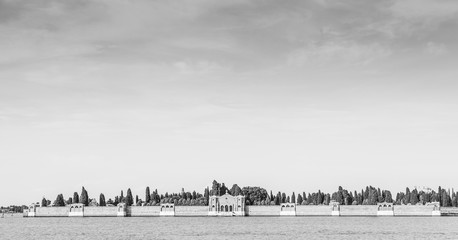 Venice Cemetery of San Michele from the waterfront