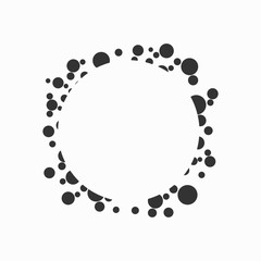 Vector illustration of abstract colored circle. Abstract splash, liquid shape. Background for poster, cover, banner, placard. Logo design