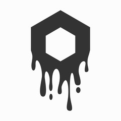 Vector illustration of abstract colored polygon. Abstract splash, liquid shape. Background for poster, cover, banner, placard. Logo design