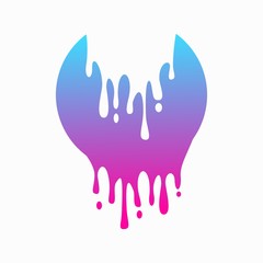 Vector illustration of abstract colored circle. Abstract splash, liquid shape. Background for poster, cover, banner, placard. Logo design