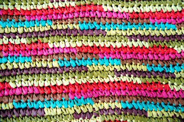Art of colorful knitting rope