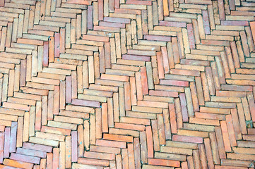 Beautiful pattern brick floor